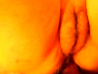 ass fucking and looking at girl's hairy puffy pussy