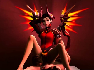 Anime Mercy Little Cunt Gets Huge Massive Cock in Her Pussy