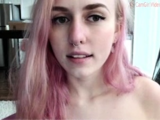 Beauty small tit amateur teen masturbating her shaved pussy