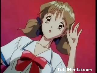 Pigtailed girl fucked by an older man